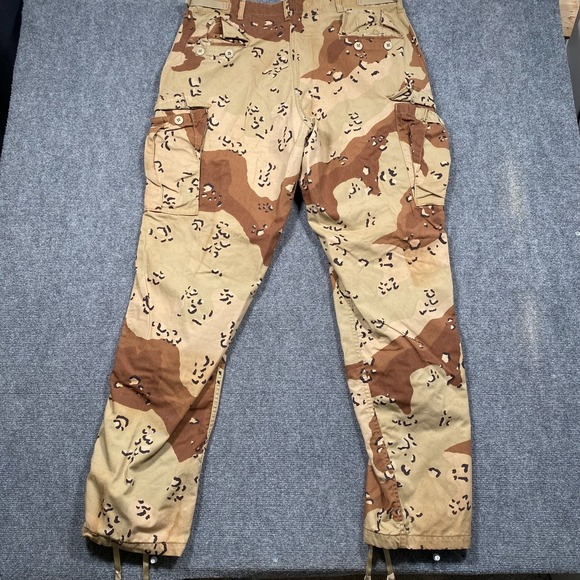 VTG US Army Pants Large Long Trouser Desert Camo Chocolate Chip Combat 90s EUC - Picture 7 of 12
